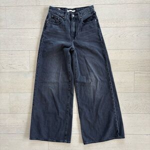 Levi’s Jeans Women Size 24 Black XL Flood Super Wide Leg Baggy Grunge Skater